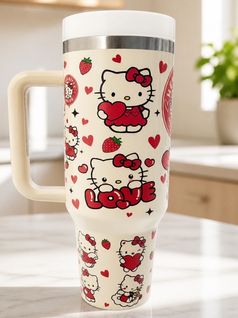 NIB Hello Kitty Coffee 40oz Tumbler Water Cup